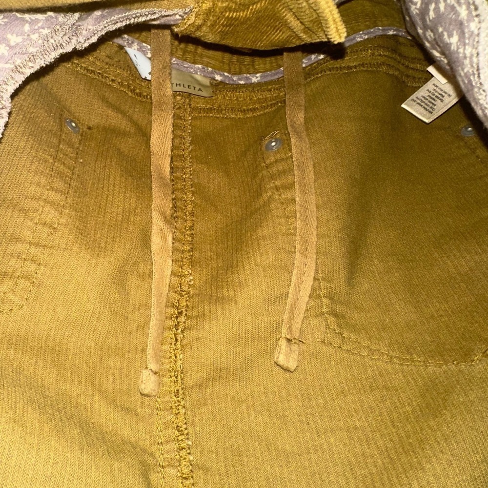 Athleta Kaleidoscope Old Gold‎ Corduroy Mini Skirt Size 4 Spring Summer Vacation - Picture 9 of 9